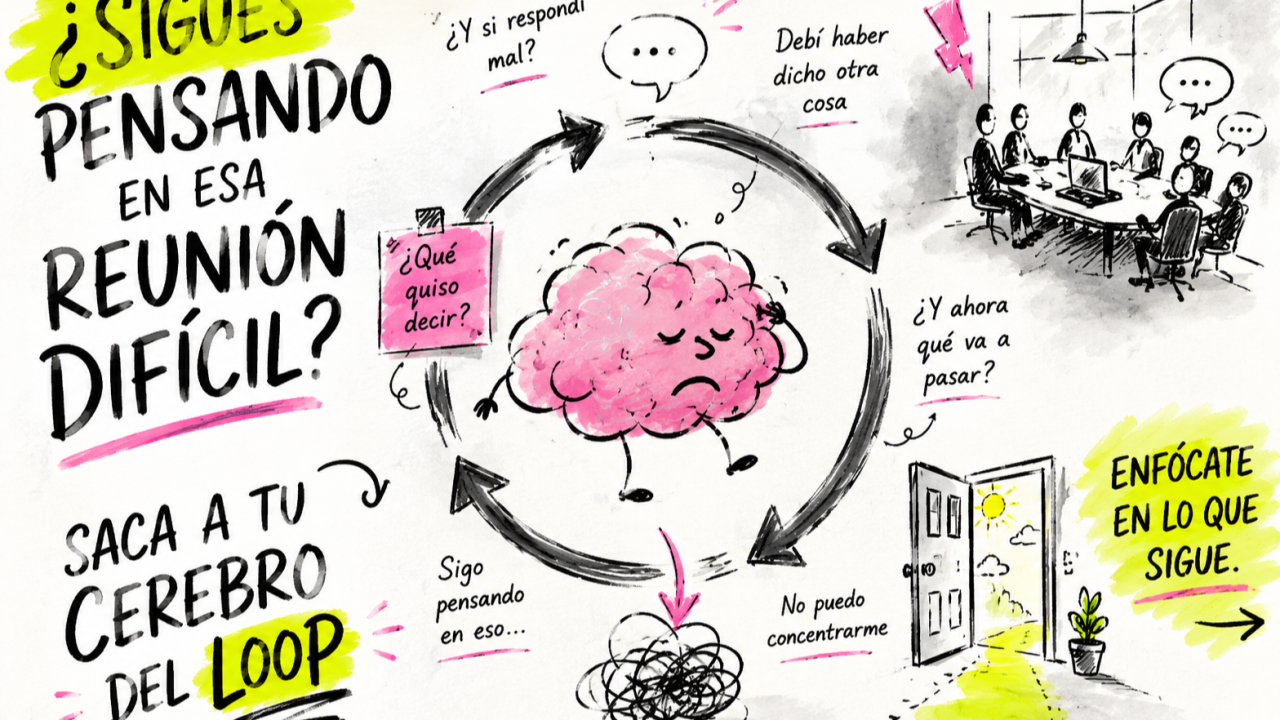 ¿Saliste de una reunión difícil pero sigues pensando en esa reunión difícil? Saca a tu cerebro del loop